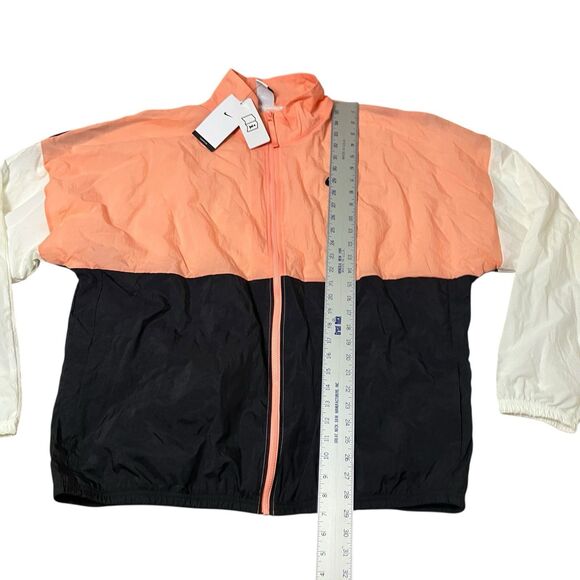 Nike Windbreaker Jacket Mens Black Peach Colorblock Retro Logo Active XL Tall - Picture 4 of 11